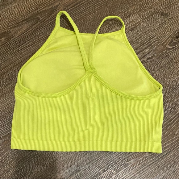 JoyLab Neon Green Ribbed Top - Picture 2 of 3